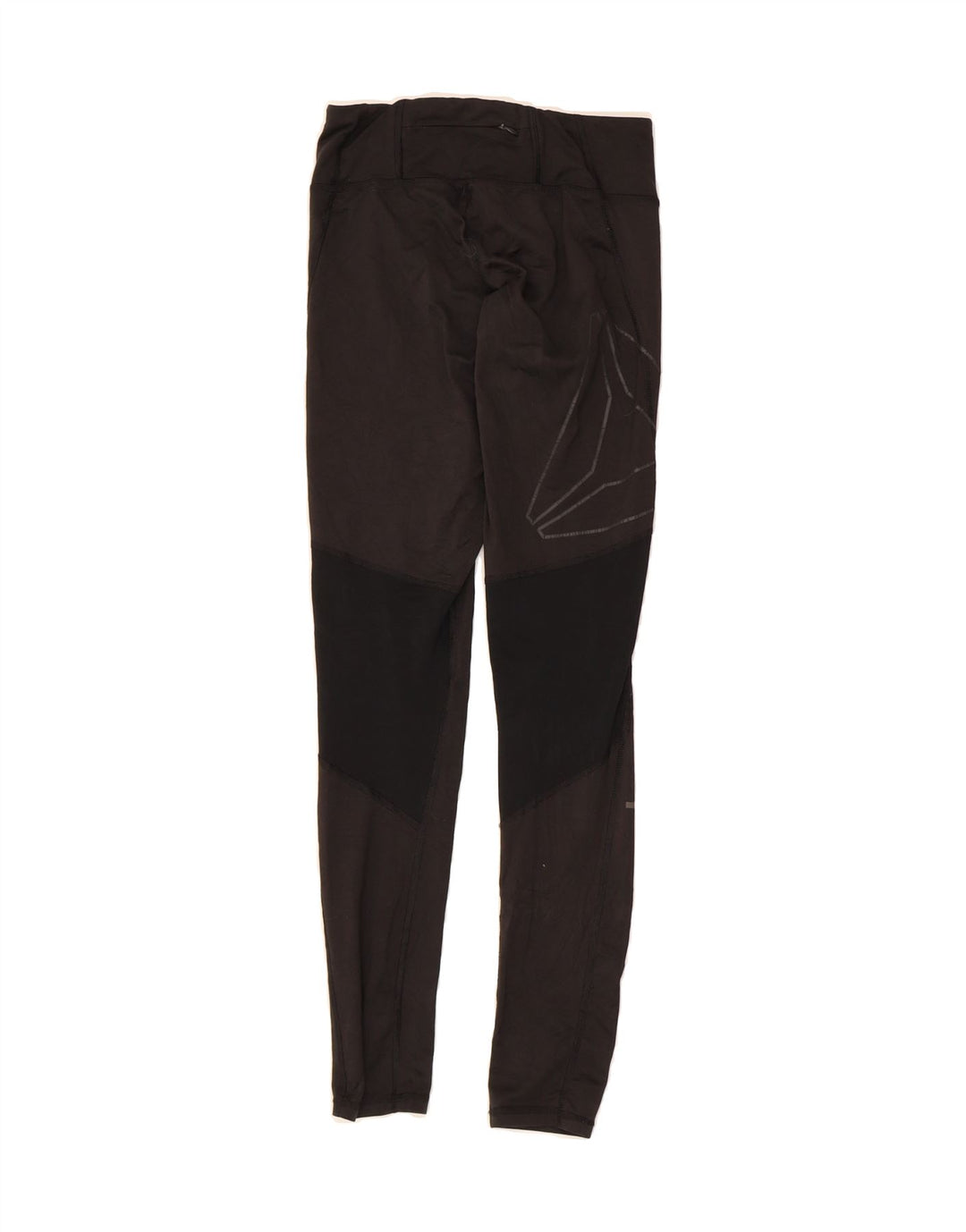REEBOK Womens Graphic Leggings UK 4/6 XS Black Polyester Vintage Reebok and Second-Hand Reebok from Messina Hembry 