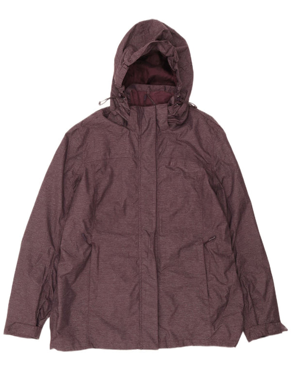Mountain Warehouse Womens Hooded Windbreaker Jacket UK 18 XL Brown Nylon