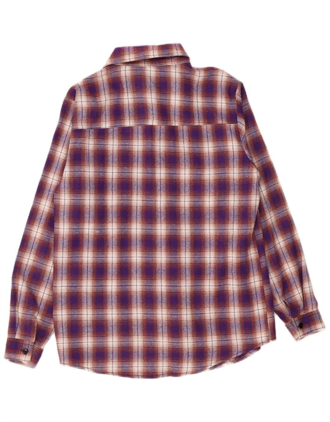 Shein Mens Flannel Shirt Small Purple Check Polyester
