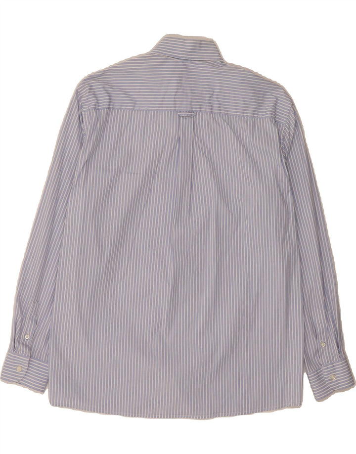 FRED PERRY Boys Shirt 15-16 Years Blue Striped Cotton Vintage Fred Perry and Second-Hand Fred Perry from Messina Hembry 