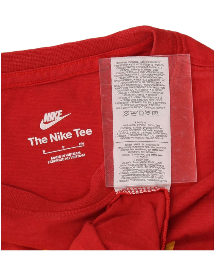 NIKE Mens Graphic T-Shirt Top Small Red Cotton