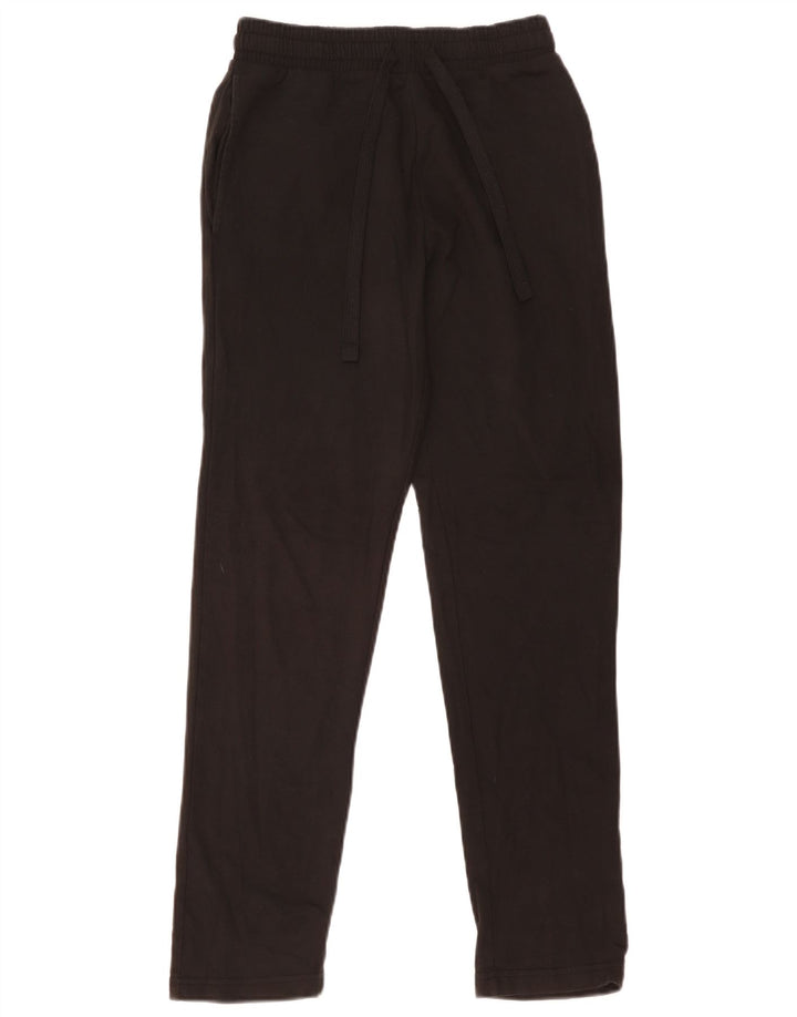Marks & Spencer Womens Regular Tracksuit Trousers UK 8 Small  Black Cotton