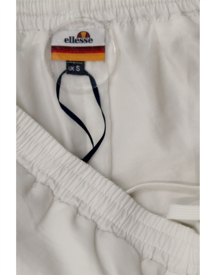 ELLESSE Mens Tracksuit Trousers Joggers Small  White Polyester