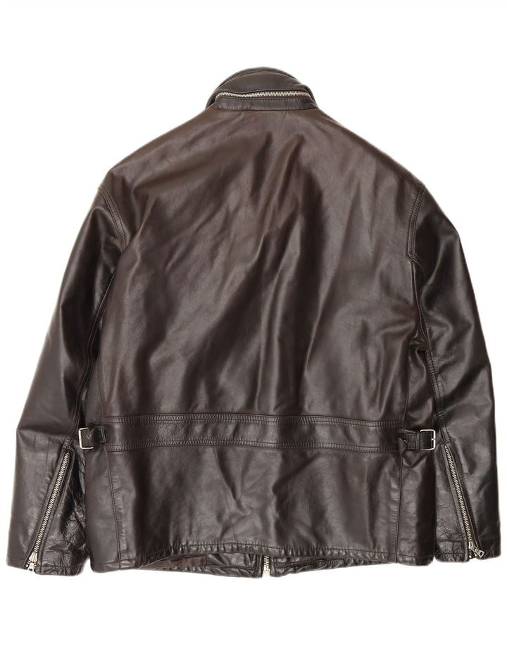 Giacca in pelle da uomo Natural Wear Conbipel UK 38 Pelle marrone medio