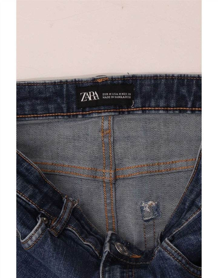 Женская джинсовая мини-юбка Zara Medium W28 Синяя