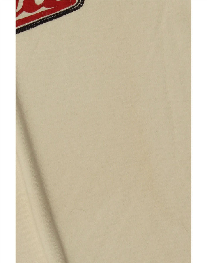 Puma Herren Graphic Top Langarm Small Weiß Baumwolle
