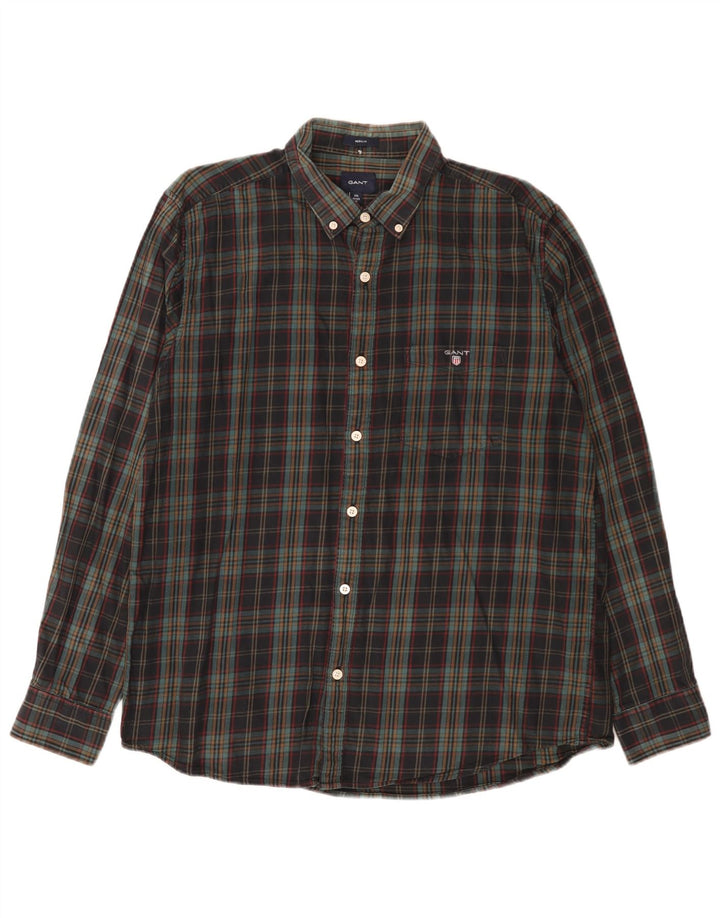 Gant Mens Regular Fit Flannel Shirt Size 42/43 17 2XL Multicoloured Check