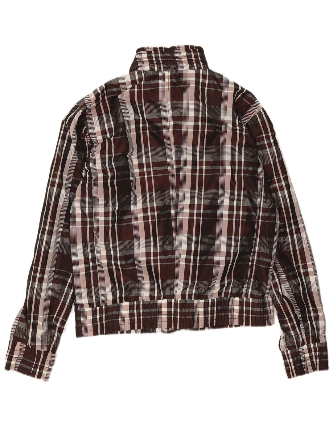 Zara Mens Bomber Jacket UK 38 Medium Multicoloured Check Nylon