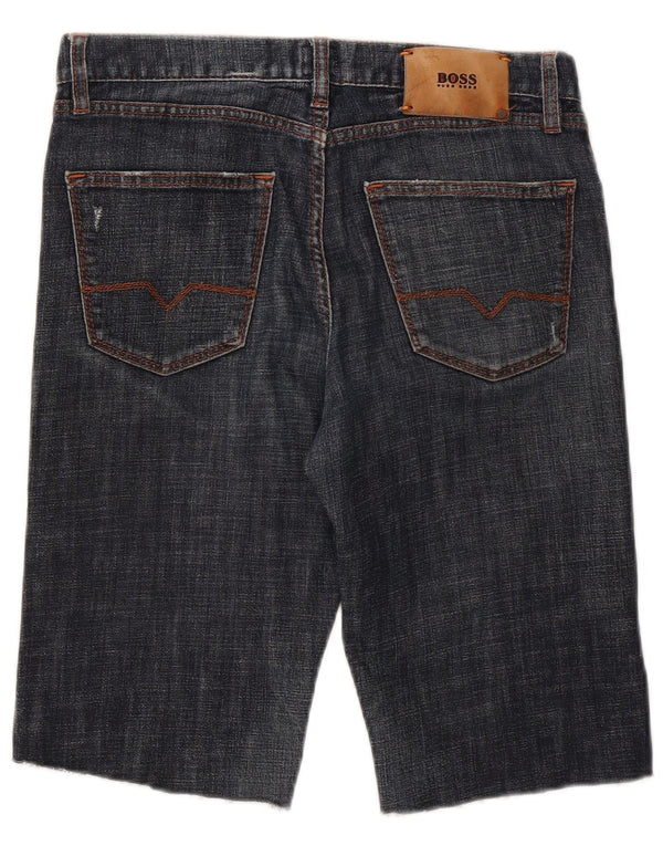 Hugo Boss Mens Denim Shorts W30 Medium Blue