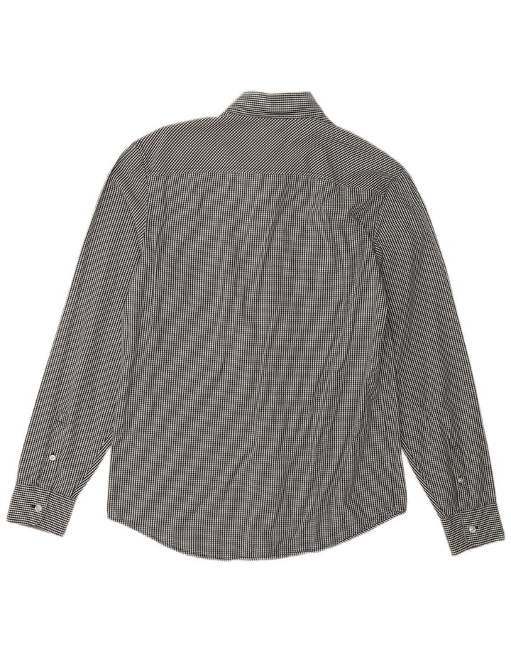 PENGUIN Mens Heritage Slim Fit Shirt Small Black Gingham