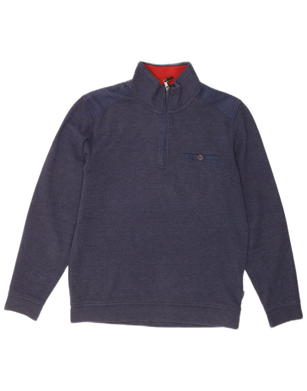 Ανδρικό φούτερ με φερμουάρ Ted Baker, Jumper, Μέγεθος 2, Small Navy Blue Polyester