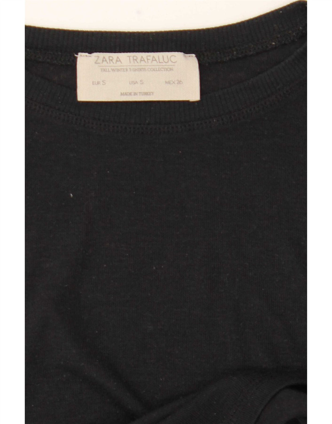 Zara Womens Top Long Sleeve UK 10 Small Black