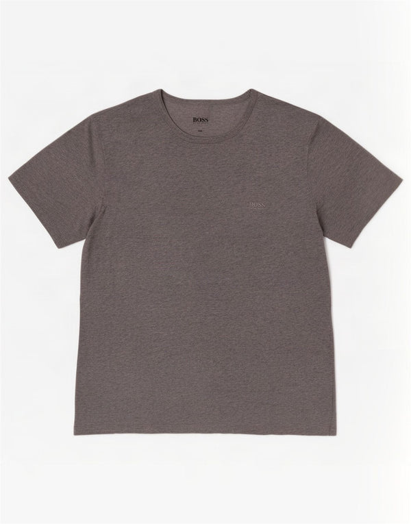 Camiseta masculina Hugo Boss Top 2XL algodão manchado cinza