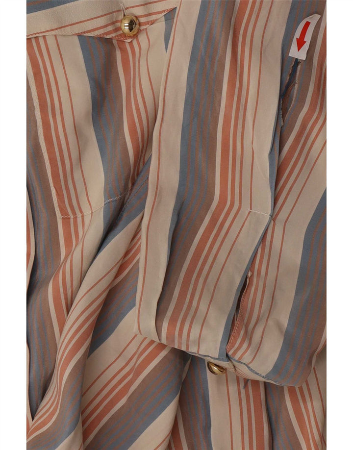Angelo Santagostino Womens Shirt UK 10 Small Multicoloured Striped
