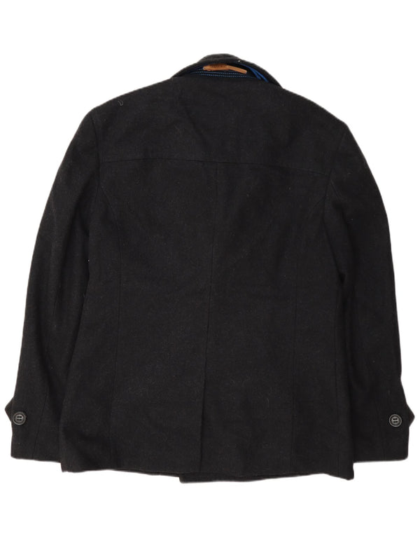 Superdry Mens Pea Coat UK 42 XL Grey