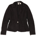 Armani Exchange Γυναικείο Μπουφάν 1 Κουμπί Blazer UK 12 Μεσαίο μαύρο βαμβακερό