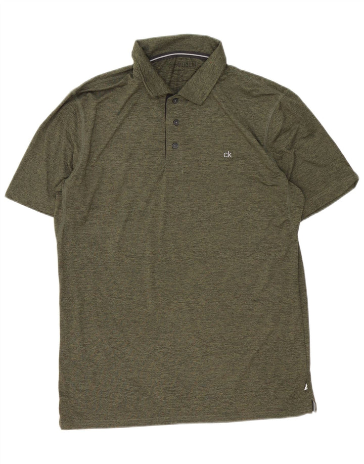 Calvin Klein herre poloshirt Medium Khaki Flecked Polyester