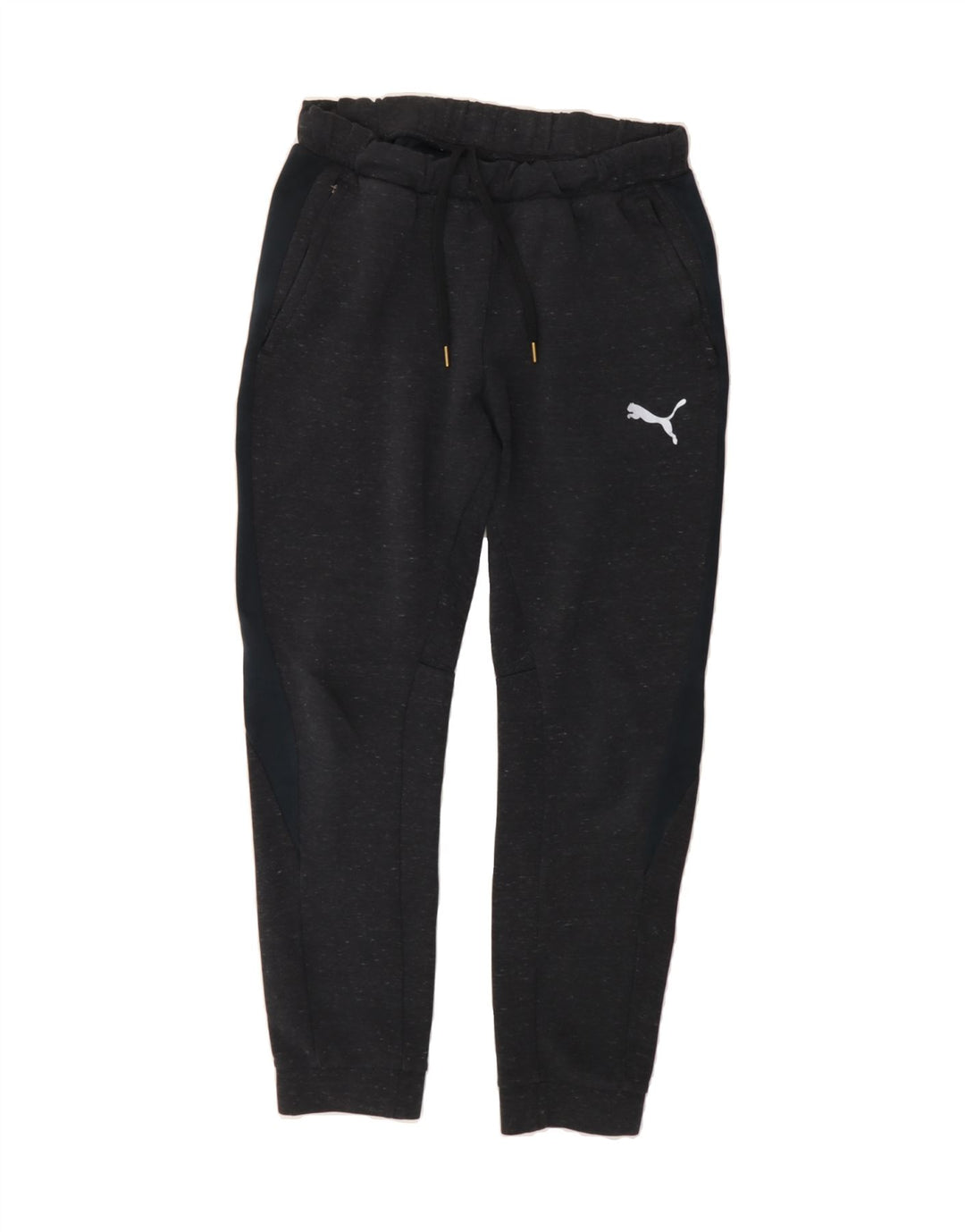 PUMA Mens Tracksuit Trousers Joggers Medium  Black Flecked Cotton Vintage Puma and Second-Hand Puma from Messina Hembry 