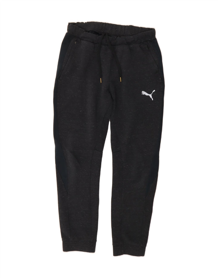 PUMA Mens Tracksuit Trousers Joggers Medium  Black Flecked Cotton Vintage Puma and Second-Hand Puma from Messina Hembry 