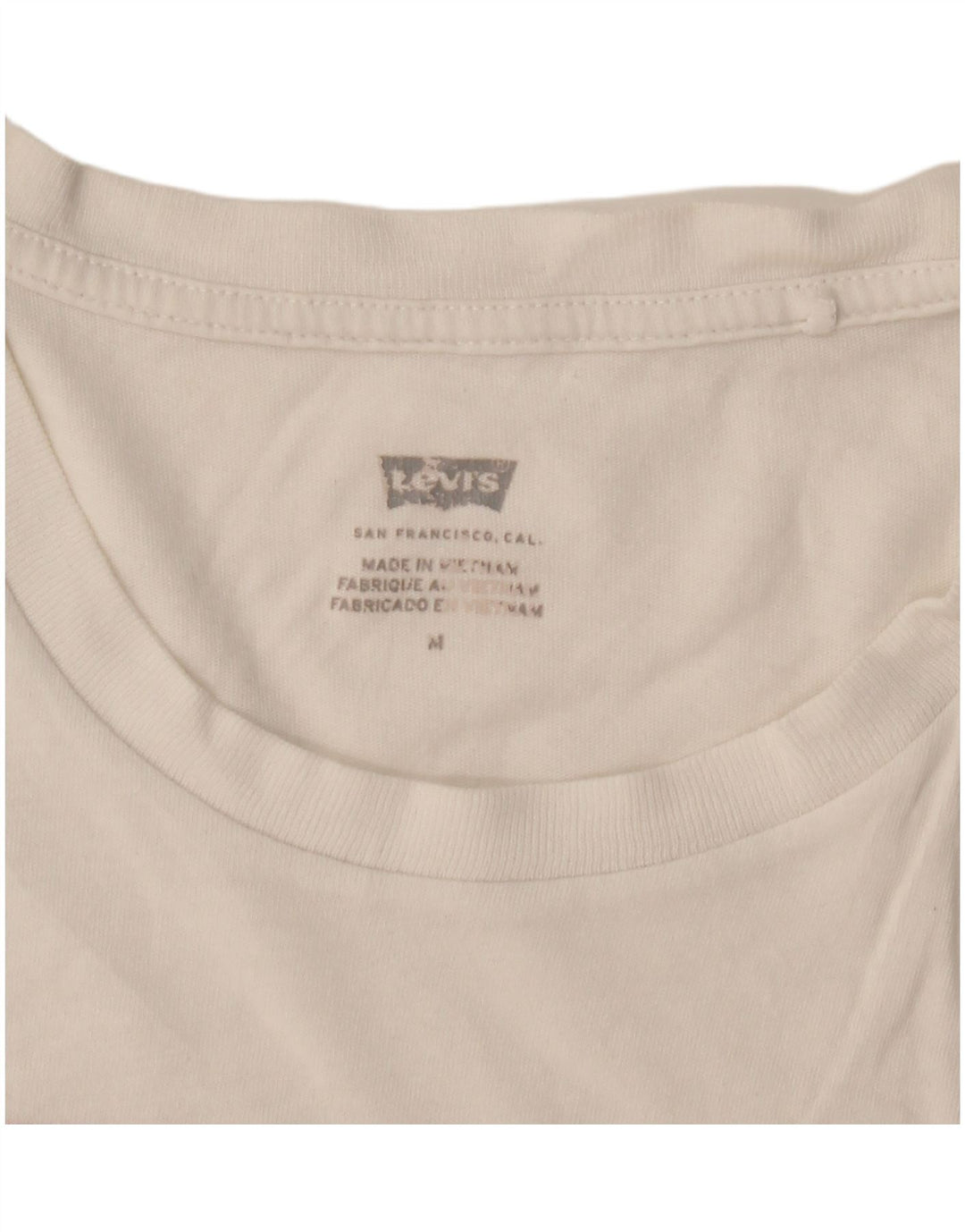 Levi's Womens Graphic T-Shirt Top UK 14 Medium White
