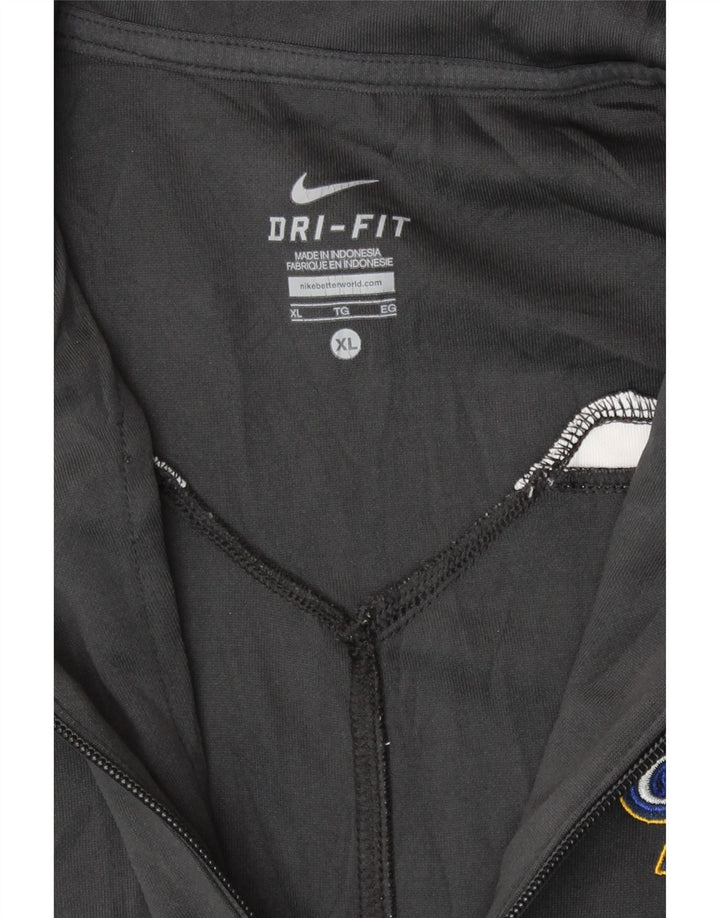 NIKE Womens Dri Fit Graphic Tracksuit Top Jacket UK 18 XL Grey Polyester Vintage Nike and Second-Hand Nike from Messina Hembry 