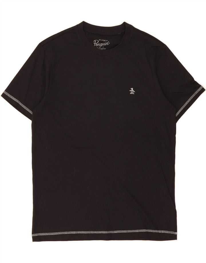 PENGUIN Mens T-Shirt Top Medium Black Cotton Vintage Penguin and Second-Hand Penguin from Messina Hembry 
