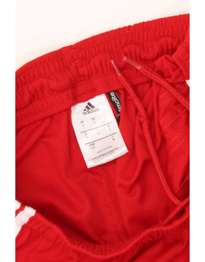 Pantaloncini sportivi Adidas Climalite da uomo piccoli in poliestere rosso