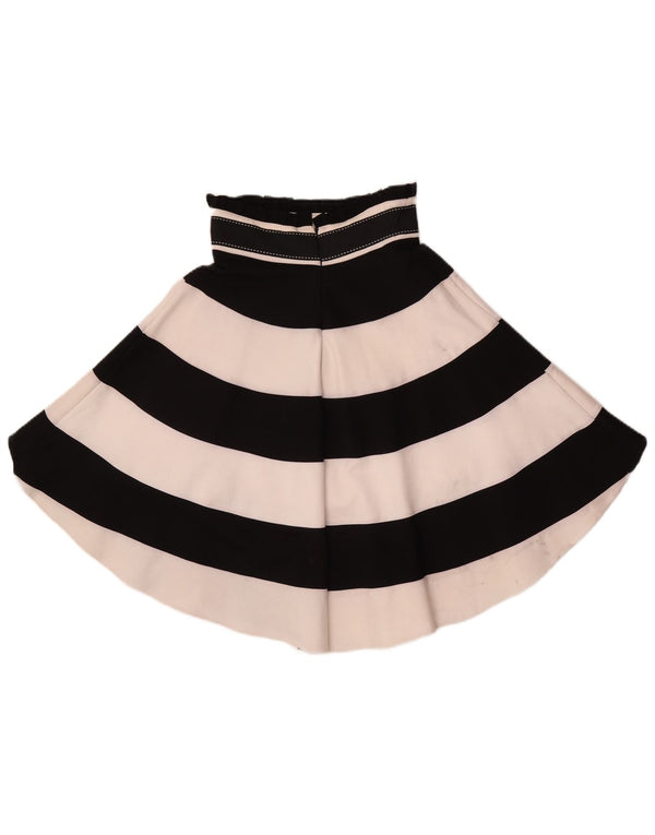 Gonna a ruota asimmetrica per ragazze Relish 7-8 anni W22 poliestere a righe nere