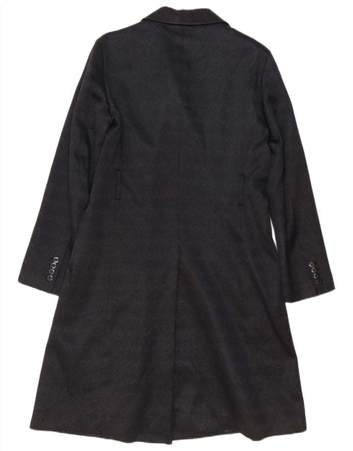 Strenesse Gabriele Strehle Womens Double Breasted Coat UK 14 Medium Black