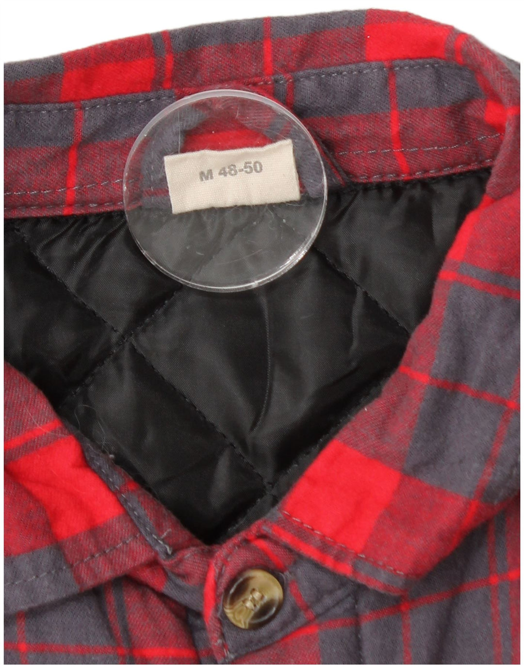 Vintage Mens Lumberjack Flannel Shirt IT 48/50 Medium Red Check Cotton