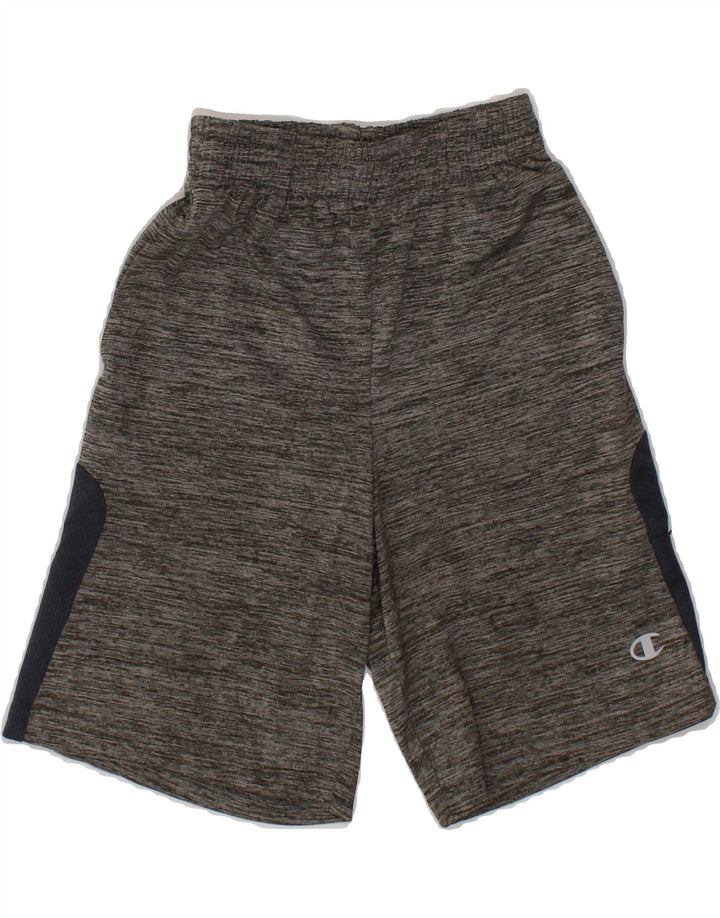 CHAMPION Boys Sport Shorts 7-8 Years Grey Pinstripe Polyester Vintage Champion and Second-Hand Champion from Messina Hembry 