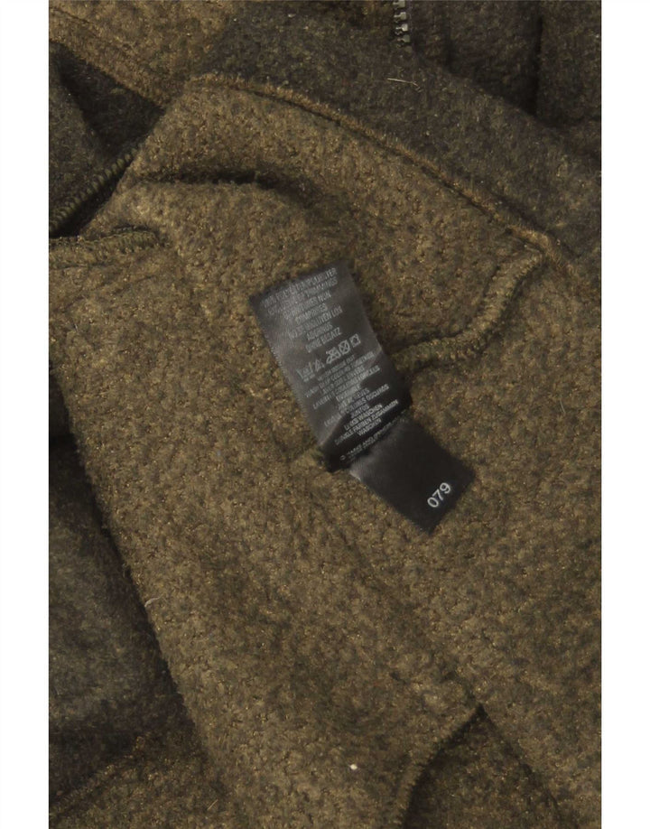 Marks & Spencer Womens Fleece Jacket UK 18 XL Khaki Polyester