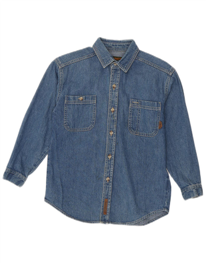 Timberland Boys Denim Shirt 7-8 Years Blue Cotton