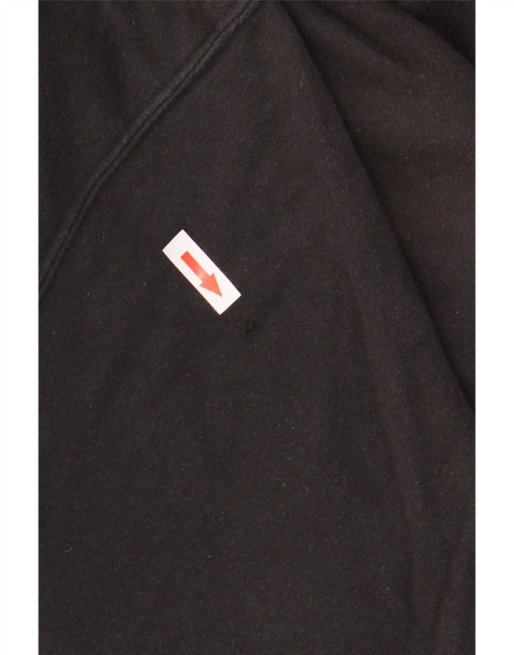 Nike Mens Graphic Hoodie Jumper Medium Black Cotton