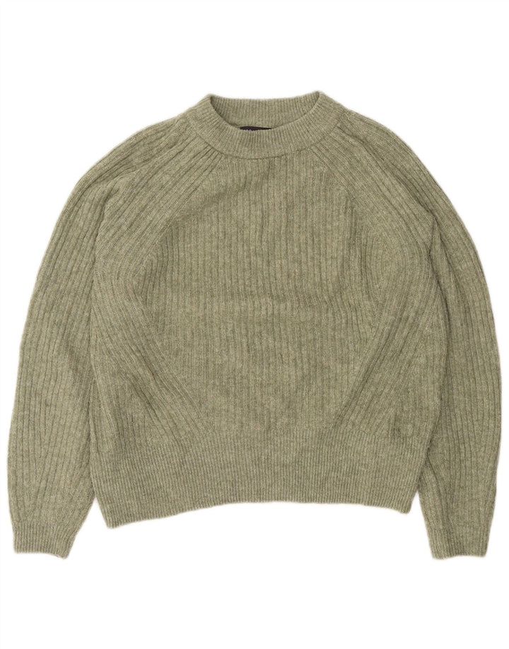 Marks & Spencer Dame Turtle Neck Jumper Sweater UK 14 Medium Green