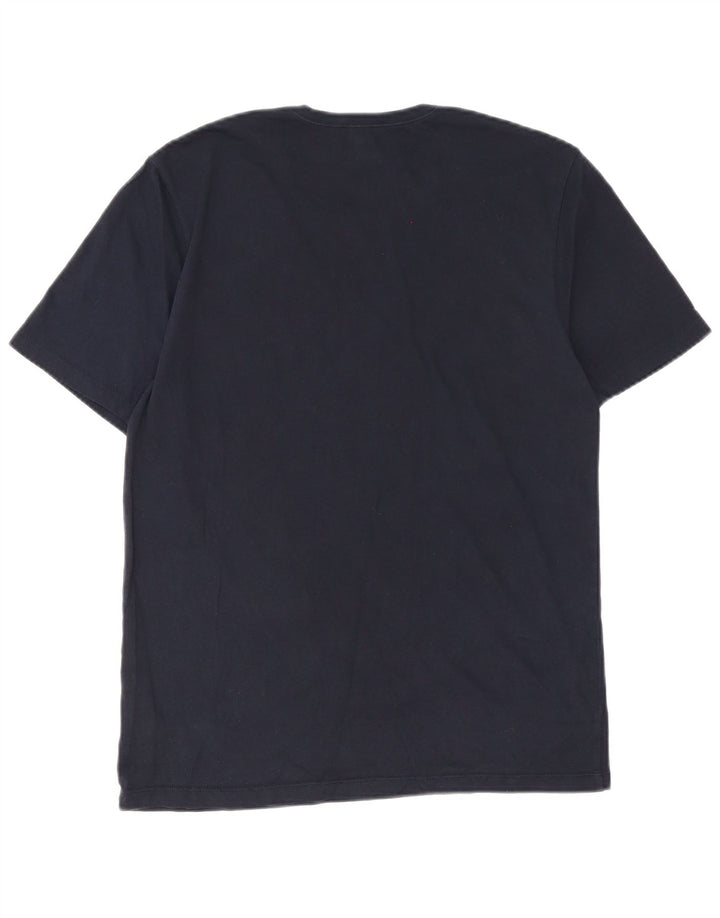 Hugo Boss Homme T-Shirt Top Bleu Marine Moyen Coton