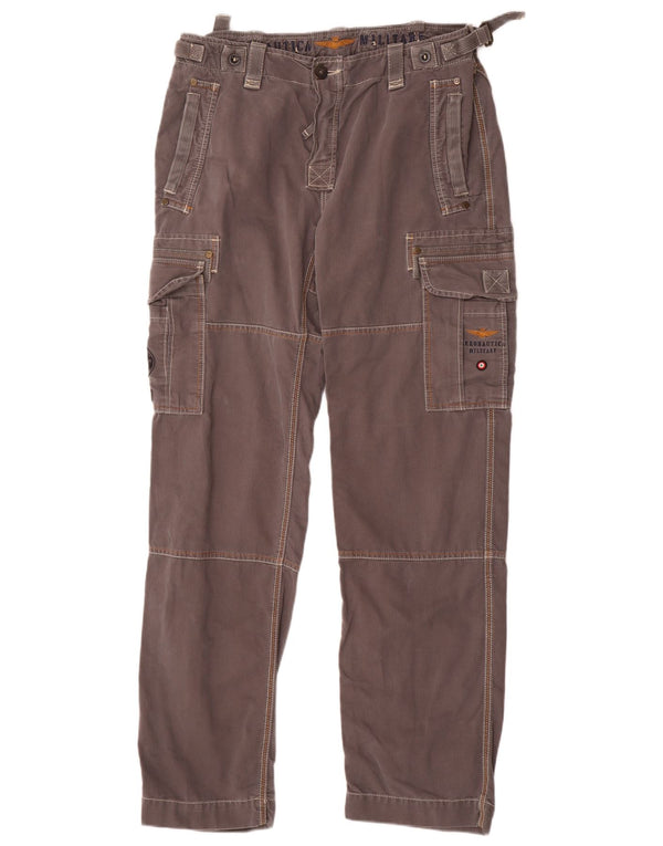 Aeronautica Militare Straight Cargo bukser til mænd IT 50 Large W34 L33 Grå