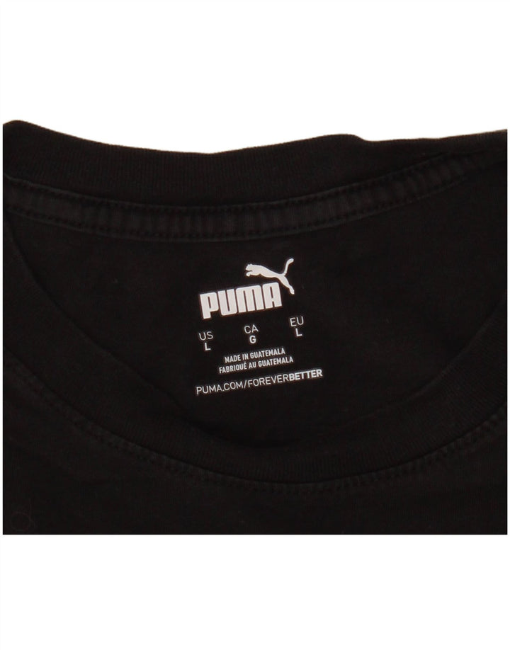 Puma Mens Graphic T-Shirt Top Large Black