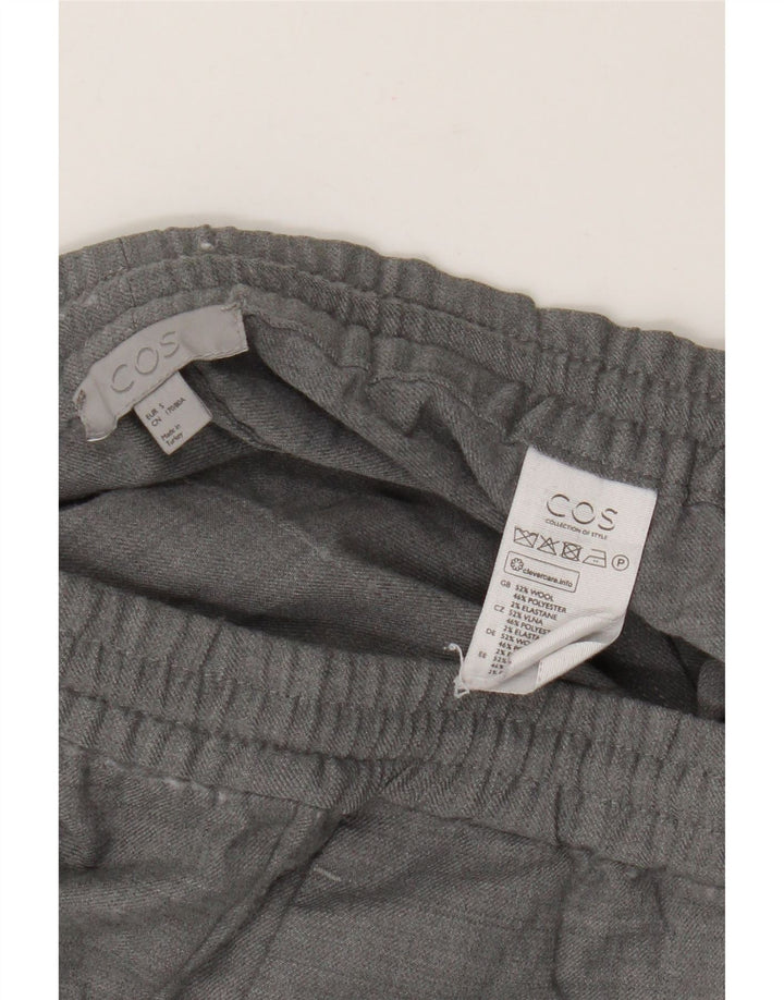 Cos Mens Joggers Cargo Trousers Small W29 L27 Grey Wool