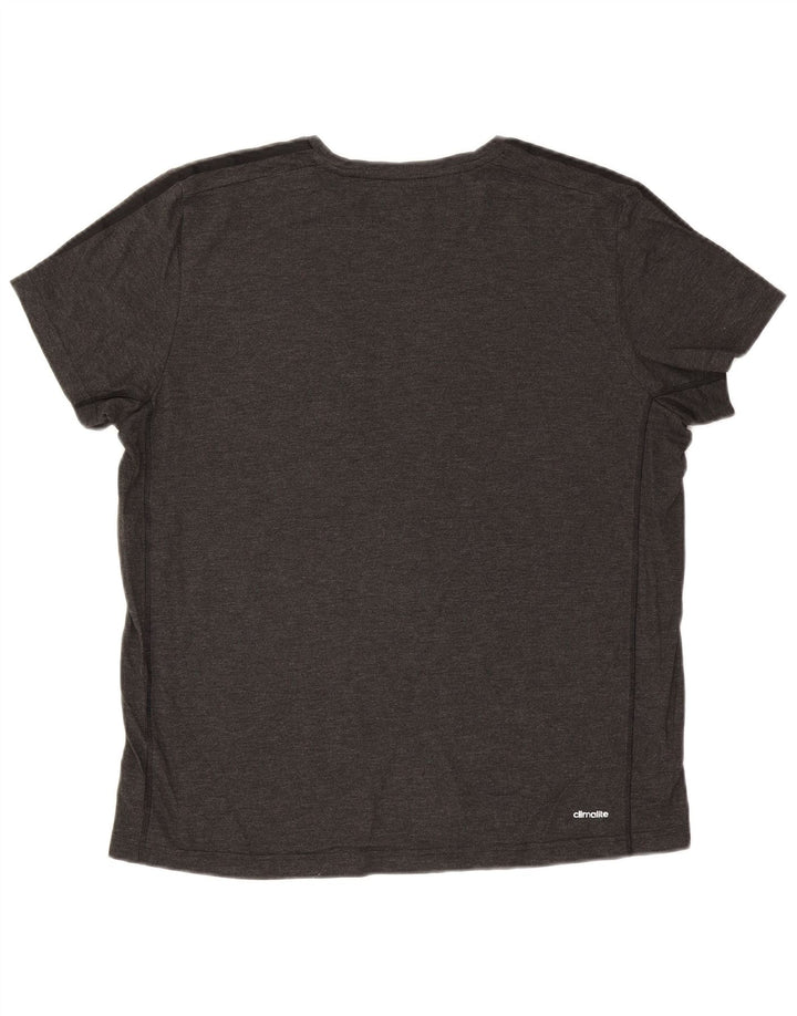 ADIDAS Mens Climalite T-Shirt Top XL Grey Polyester
