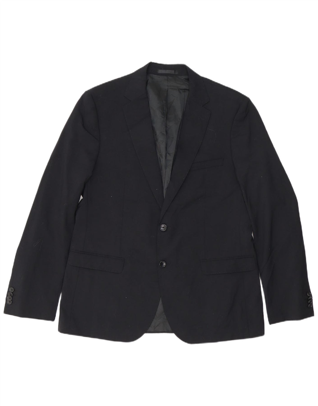 French Connection Mens 2 Button Slim Fit Blazer Jacket UK 44 2XL Navy Blue
