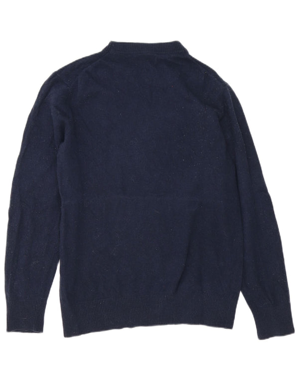 Gant Maglione girocollo da uomo maglione piccolo blu navy in lana d'agnello