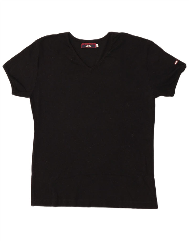Rifle Mens T-Shirt Top 2XL Black Cotton