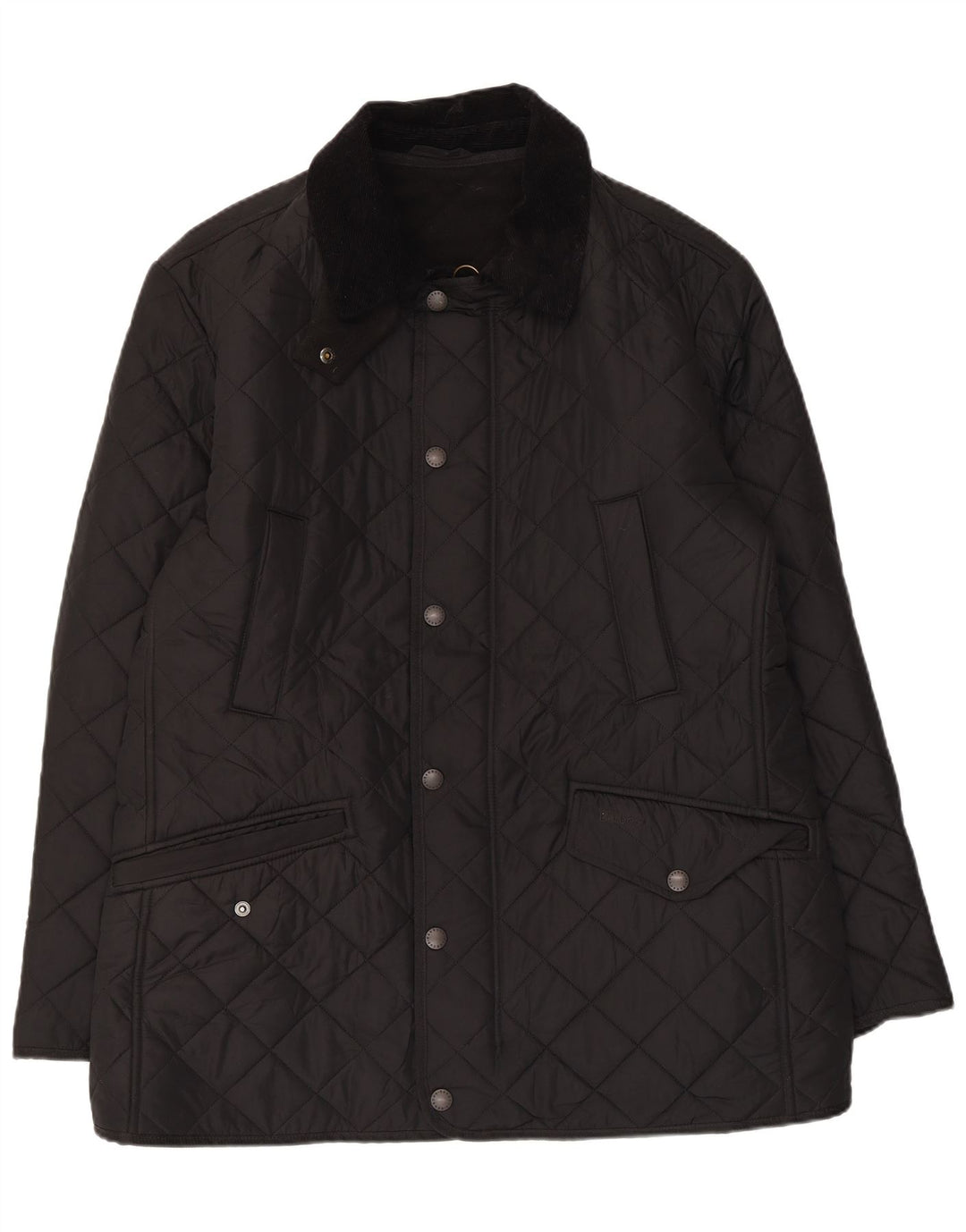 Barbour Herren Steppjacke UK 40 Large Schwarz Polyester
