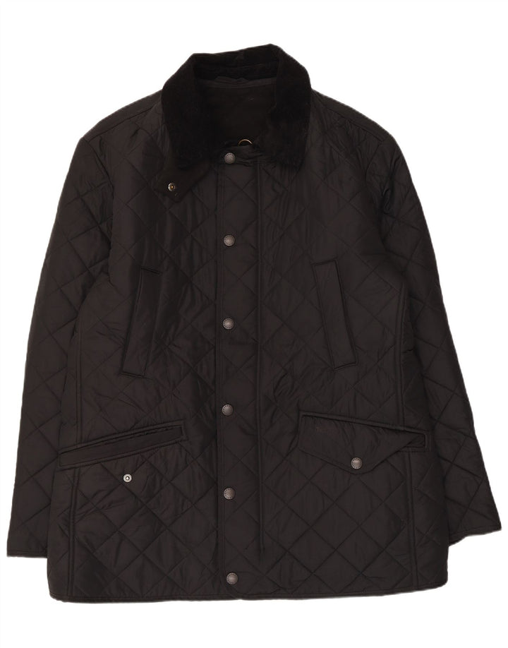 Barbour Herren Steppjacke UK 40 Large Schwarz Polyester