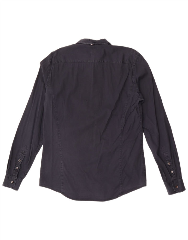 Gas Mens Shirt Large Navy Blue