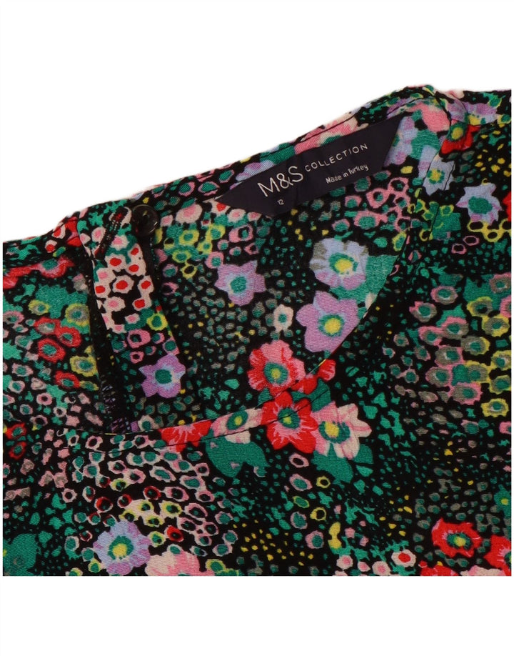 MARKS & SPENCER Womens Blouse Top UK 12 Medium Multicoloured Floral