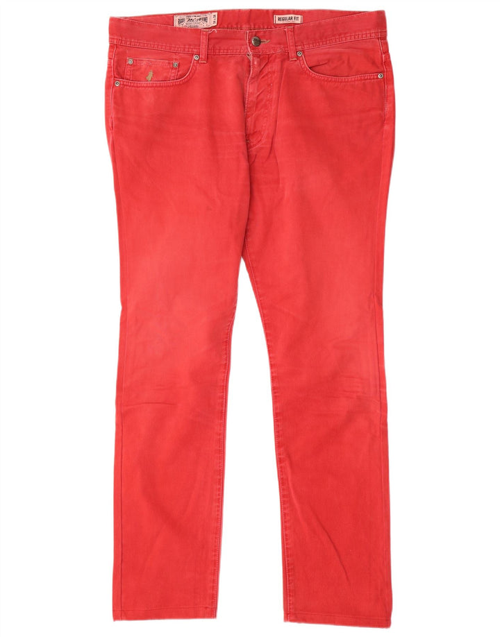 Marlboro Classics Mens Regular Fit Straight Jeans W34 L31 Red