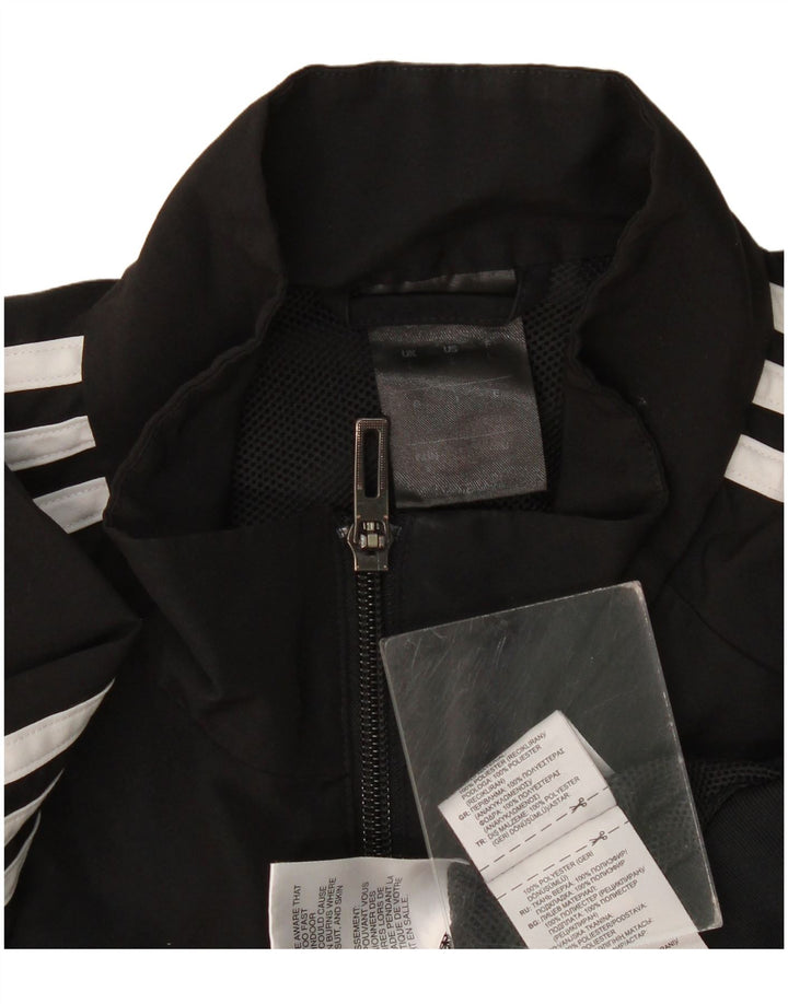 Мужская спортивная куртка Adidas Climalite, большая черная полиэстеровая куртка