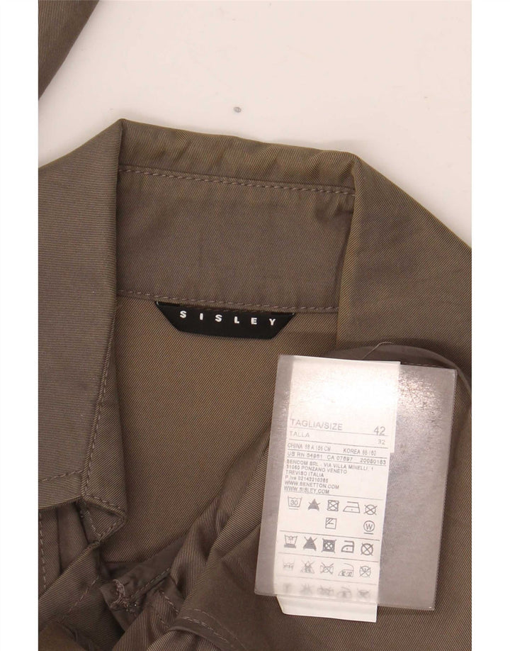 Sisley Trench Coat til kvinder IT 42 Medium Khaki Bomuld